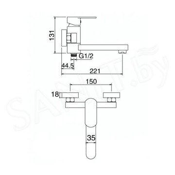 Смеситель для ванны Vivi Felice 6040