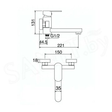 Смеситель для ванны Vivi Felice 6040