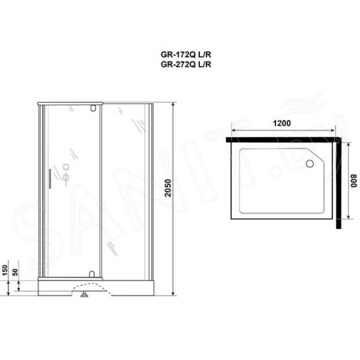 Душевая кабина Grossman GR172QL / GR172QR