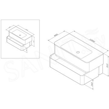 Тумба под умывальник AM.PM Sensation M30FHX1002WG подвесная