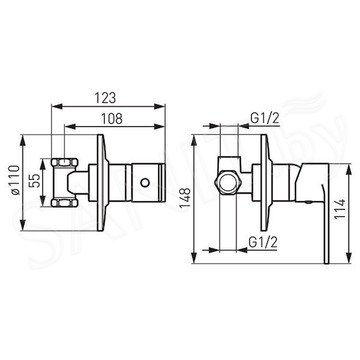 Напольный унитаз Vitra Grand 9763B003-1206 с функцией биде и смесителем