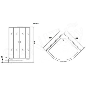 Душевая кабина Niagara NG-6001-01G / NG-6002-01G