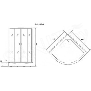 Душевая кабина Niagara NG-6901-01 / NG-6902-01 Black