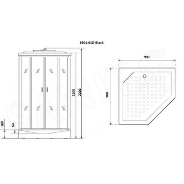 Душевая кабина Niagara NG-6901-01D / NG-6902-01D Black