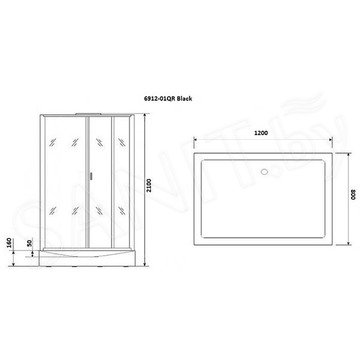 Душевая кабина Niagara NG-6912-01QL / NG-6912-01QR Black