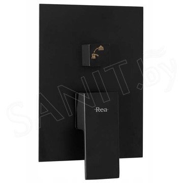 Душевая система встраиваемая Rea Fenix Black + смеситель для умывальника на столешницу