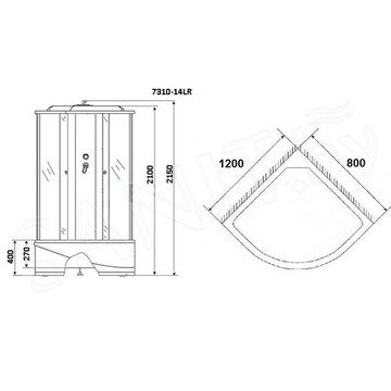 Душевая кабина Niagara NG-7310-14L / NG 7310-14R