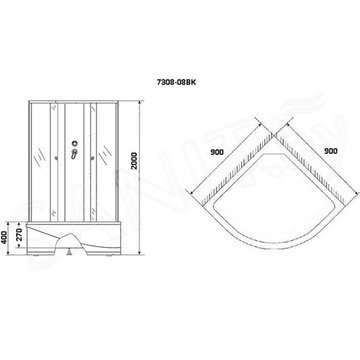 Душевая кабина Niagara NG-7508-08BK Black