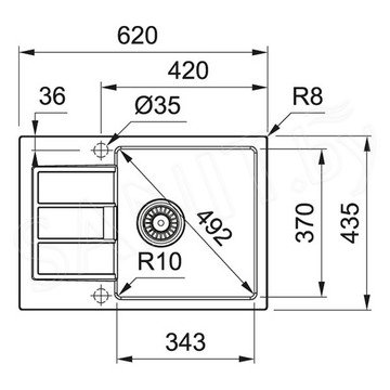 Кухонная мойка Franke Sirius 2.0 S2D 611-62 / 435 Tectonite