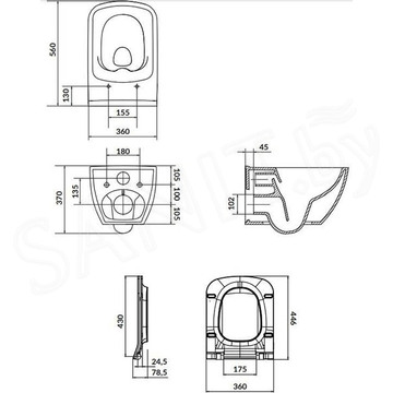 Подвесной унитаз Cersanit Virgo S701-427