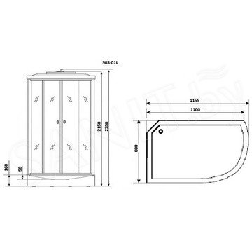Душевая кабина Niagara NG-903-01 L/R