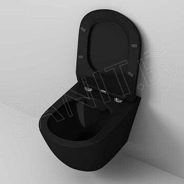 Подвесной унитаз Grossman GR-4411BS безободковый с крышкой Slim