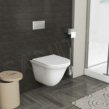 Подвесной унитаз Grossman GR-4412S / GR-4412MS безободковый с крышкой Slim