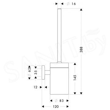 Ершик для унитаза Hansgrohe Logis 40522000