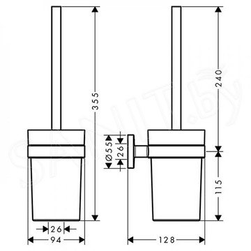 Ершик для унитаза Hansgrohe Logis Universal 41722000