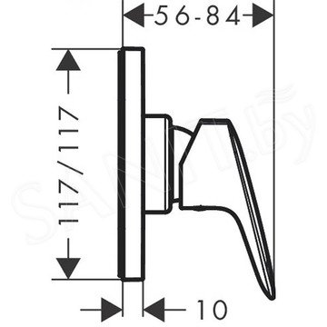 Смеситель встраиваемый Hansgrohe Logis 71604000 (1 функция)