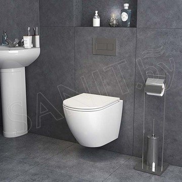 Подвесной унитаз Grossman GR-4455S / GR-4455МS безободковый с крышкой Slim