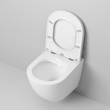 Подвесной унитаз Grossman GR-4455S / GR-4455МS безободковый с крышкой Slim