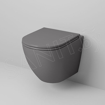 Подвесной унитаз Grossman GR-4455GМS безободковый с крышкой Slim