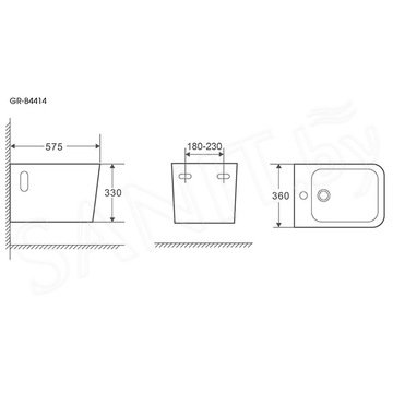 Подвесное биде Grossman GR-B4414