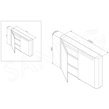 Шкаф-зеркало AM.PM Sensation M30MCX1001FG серый шелк