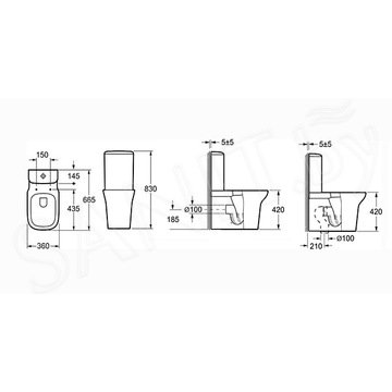 Напольный унитаз Grossman GR-N3012 Classic с крышкой Slim