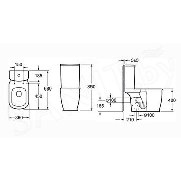 Напольный унитаз Grossman GR-N3013 Comfort с крышкой Slim