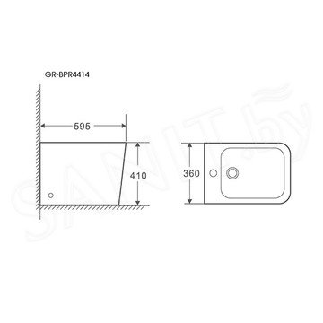 Напольное биде Grossman GR-BPR4414