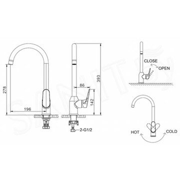 Смеситель для кухонной мойки Bravat Eler F7191238CP-RUS