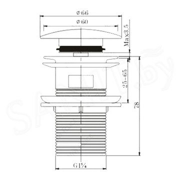 Донный клапан Vivi Felice V - 4 cromo