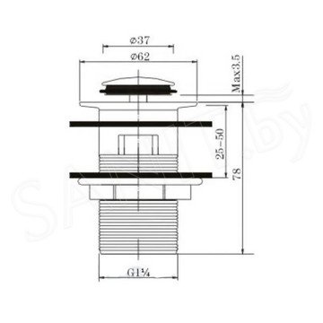 Донный клапан Vivi Felice V - 3 cromo