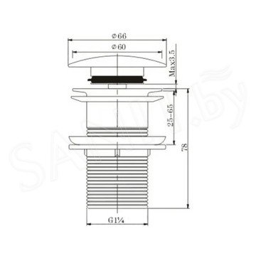 Донный клапан Vivi Felice V - 5 cromo