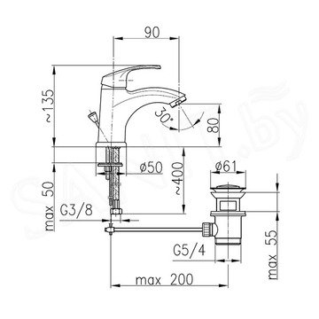Смеситель для умывальника Armatura Krzem 4212-815-00