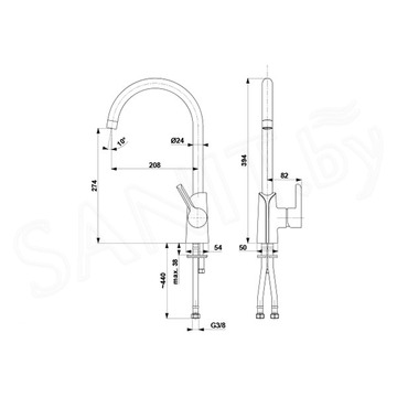 Смеситель для кухонной мойки Armatura Angelit 6713-915-00
