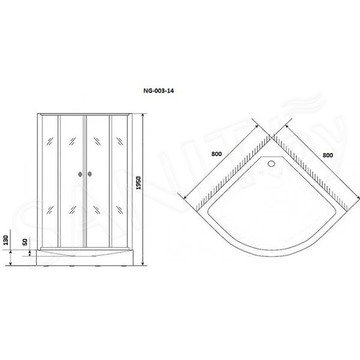 Душевой уголок Niagara Eco NG-003-14 / NG-007-14 Black