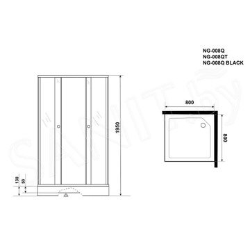 Душевой уголок Niagara Eco NG-008-14Q / NG-009-14Q / NG-010-14Q