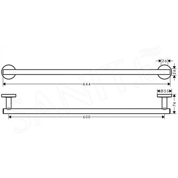 Держатель для полотенец Hansgrohe Logis Universal 41716000