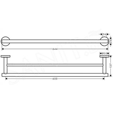 Держатель для полотенец Hansgrohe Logis Universal 41712000