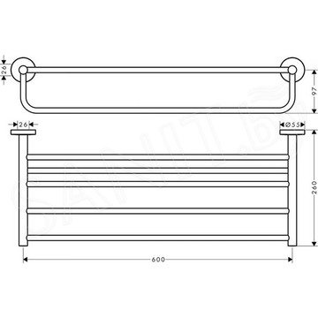 Полка для полотенец с держателем Hansgrohe Logis Universal 41720000