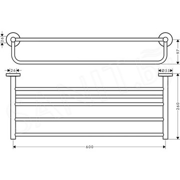 Полка для полотенец с держателем Hansgrohe Logis Universal 41720000