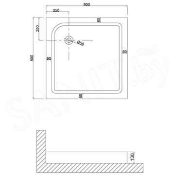 Душевой поддон Niagara Nova NG-80-80Q / NG-90-90Q / NG-100-100Q