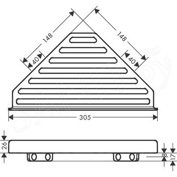 Полка Hansgrohe AddStoris 41741670 / 41741000