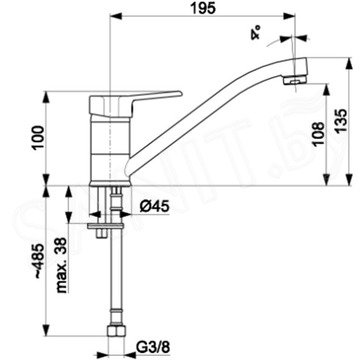 Смеситель для кухонной мойки Armatura Beryl 4803-915-00