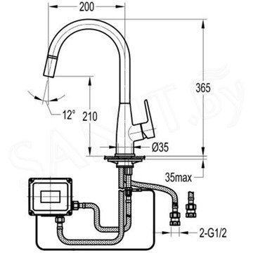 Смеситель для кухонной мойки Armatura Tauri 6723-915-00 сенсорный