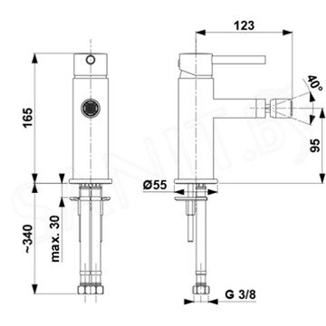 Смеситель для биде Armatura Moza 5037-015-00