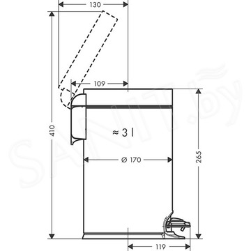 Мусорное ведро Hansgrohe AddStoris 41775670 / 41775000