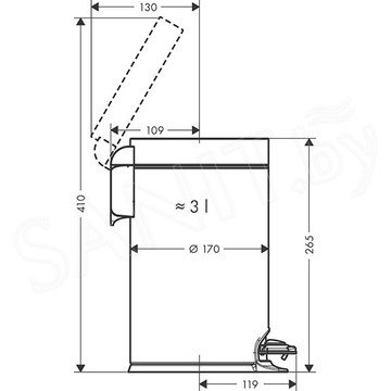 Мусорное ведро Hansgrohe AddStoris 41775670 / 41775000