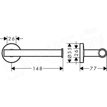 Держатель для туалетной бумаги Hansgrohe Logis Universal 41726000