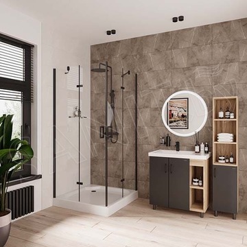 Душевой уголок Niagara Nova NG-6813-08 / NG-6814-08 Black