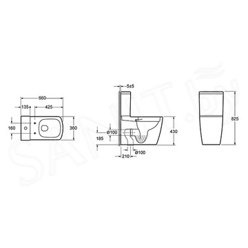 Напольный унитаз Lavinia Boho Aveo Rimless 3306010R